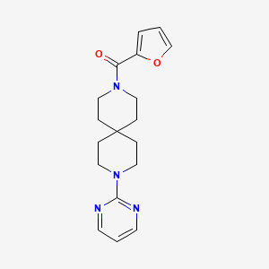 molecular formula C18H22N4O2 B8108765 Furan-2-yl(9-(pyrimidin-2-yl)-3,9-diazaspiro[5.5]undecan-3-yl)methanone 