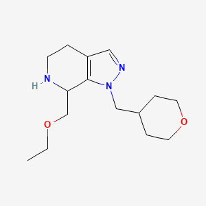 molecular formula C15H25N3O2 B8108780 7-(Ethoxymethyl)-1-((tetrahydro-2H-pyran-4-yl)methyl)-4,5,6,7-tetrahydro-1H-pyrazolo[3,4-c]pyridine 