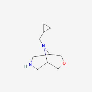 molecular formula C10H18N2O B8108783 9-(Cyclopropylmethyl)-3-oxa-7,9-diazabicyclo[3.3.1]nonane 
