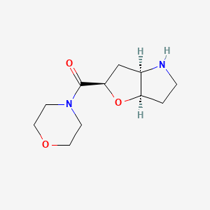 molecular formula C11H18N2O3 B8108797 ((2R,3aR,6aR)-hexahydro-2H-furo[3,2-b]pyrrol-2-yl)(morpholino)methanone 