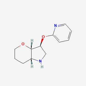 molecular formula C12H16N2O2 B8108804 (3S,3aS,7aR)-3-(pyridin-2-yloxy)octahydropyrano[3,2-b]pyrrole 