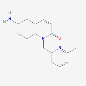 molecular formula C16H19N3O B8108818 6-Amino-1-((6-methylpyridin-2-yl)methyl)-5,6,7,8-tetrahydroquinolin-2(1H)-one 