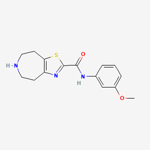molecular formula C15H17N3O2S B8108839 N-(3-methoxyphenyl)-5,6,7,8-tetrahydro-4H-thiazolo[4,5-d]azepine-2-carboxamide 