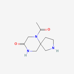 molecular formula C9H15N3O2 B8108851 6-Acetyl-2,6,9-triazaspiro[4.5]decan-8-one 