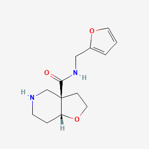 molecular formula C13H18N2O3 B8108859 (3aR,7aR)-N-(furan-2-ylmethyl)octahydrofuro[3,2-c]pyridine-3a-carboxamide 
