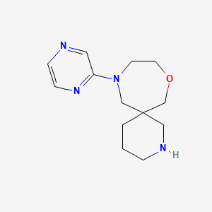 molecular formula C13H20N4O B8108897 11-(Pyrazin-2-yl)-8-oxa-2,11-diazaspiro[5.6]dodecane 