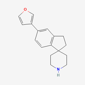 molecular formula C17H19NO B8108898 5-(Furan-3-yl)-2,3-dihydrospiro[indene-1,4'-piperidine] 