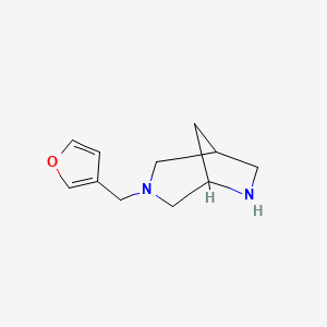 molecular formula C11H16N2O B8108912 3-(Furan-3-ylmethyl)-3,6-diazabicyclo[3.2.1]octane 