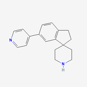 molecular formula C18H20N2 B8108913 6-(Pyridin-4-yl)-2,3-dihydrospiro[indene-1,4'-piperidine] 