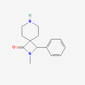 molecular formula C14H18N2O B8108925 2-Methyl-3-phenyl-2,7-diazaspiro[3.5]nonan-1-one 