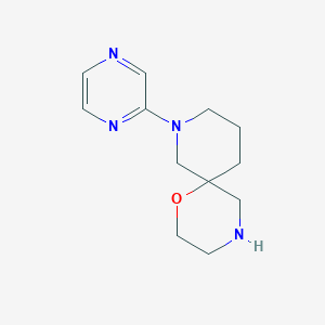 molecular formula C12H18N4O B8108936 8-(Pyrazin-2-yl)-1-oxa-4,8-diazaspiro[5.5]undecane 