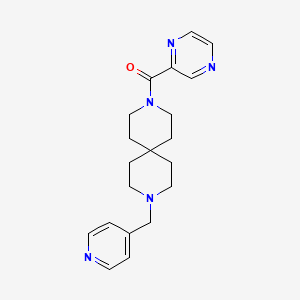 molecular formula C20H25N5O B8108947 Pyrazin-2-yl(9-(pyridin-4-ylmethyl)-3,9-diazaspiro[5.5]undecan-3-yl)methanone 