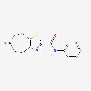 molecular formula C13H14N4OS B8108983 N-(Pyridin-3-Yl)-5,6,7,8-Tetrahydro-4H-Thiazolo[4,5-D]Azepine-2-Carboxamide 