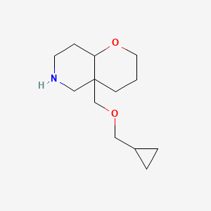 molecular formula C13H23NO2 B8108999 4a-((cyclopropylmethoxy)methyl)octahydro-2H-pyrano[3,2-c]pyridine 