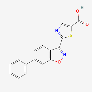 molecular formula C17H10N2O3S B8109003 2-(6-Phenylbenzo[d]isoxazol-3-yl)thiazole-5-carboxylic acid 