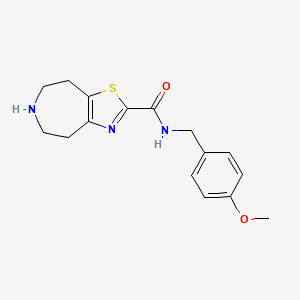 molecular formula C16H19N3O2S B8109005 N-(4-Methoxybenzyl)-5,6,7,8-tetrahydro-4H-thiazolo[4,5-d]azepine-2-carboxamide 