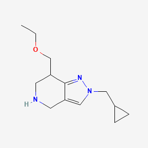 molecular formula C13H21N3O B8109011 2-(Cyclopropylmethyl)-7-(ethoxymethyl)-4,5,6,7-tetrahydro-2H-pyrazolo[4,3-c]pyridine 