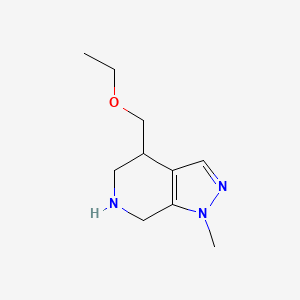 molecular formula C10H17N3O B8109012 4-(Ethoxymethyl)-1-methyl-4,5,6,7-tetrahydro-1H-pyrazolo[3,4-c]pyridine 