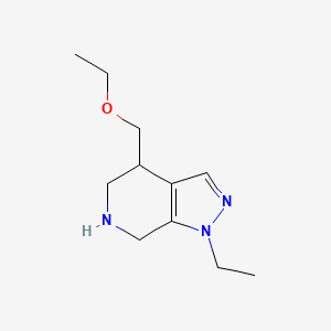 molecular formula C11H19N3O B8109041 4-(Ethoxymethyl)-1-ethyl-4,5,6,7-tetrahydro-1H-pyrazolo[3,4-c]pyridine 