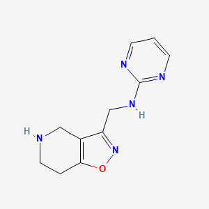 molecular formula C11H13N5O B8109055 N-((4,5,6,7-Tetrahydroisoxazolo[4,5-c]pyridin-3-yl)methyl)pyrimidin-2-amine 