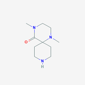 molecular formula C10H19N3O B8109067 1,4-Dimethyl-1,4,9-triazaspiro[5.5]undecan-5-one 