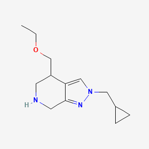 molecular formula C13H21N3O B8109075 2-(Cyclopropylmethyl)-4-(ethoxymethyl)-4,5,6,7-tetrahydro-2H-pyrazolo[3,4-c]pyridine 