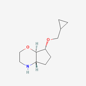 molecular formula C11H19NO2 B8109081 (4aS,7R,7aR)-7-(cyclopropylmethoxy)octahydrocyclopenta[b][1,4]oxazine 