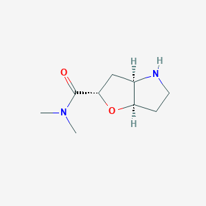 molecular formula C9H16N2O2 B8109082 (2S,3aR,6aR)-N,N-dimethylhexahydro-2H-furo[3,2-b]pyrrole-2-carboxamide 