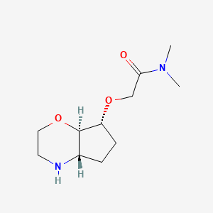 molecular formula C11H20N2O3 B8109087 N,N-dimethyl-2-(((4aS,7R,7aR)-octahydrocyclopenta[b][1,4]oxazin-7-yl)oxy)acetamide 