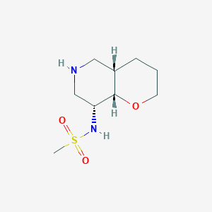 molecular formula C9H18N2O3S B8109095 Rel-N-((4As,8R,8As)-Octahydro-2H-Pyrano[3,2-C]Pyridin-8-Yl)Methanesulfonamide 
