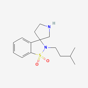 molecular formula C15H22N2O2S B8109110 2-Isopentyl-2H-spiro[benzo[d]isothiazole-3,3'-pyrrolidine] 1,1-dioxide 