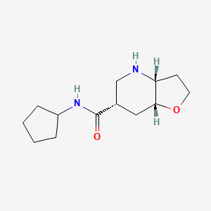 molecular formula C13H22N2O2 B8109113 (3aR,6S,7aR)-N-cyclopentyloctahydrofuro[3,2-b]pyridine-6-carboxamide 