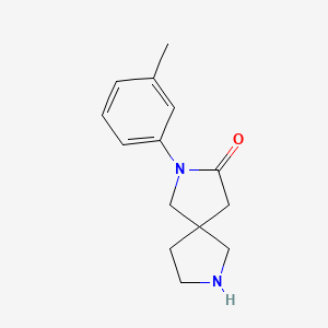 molecular formula C14H18N2O B8109120 2-(m-Tolyl)-2,7-diazaspiro[4.4]nonan-3-one 