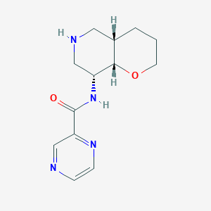 molecular formula C13H18N4O2 B8109124 N-((4aS,8R,8aS)-octahydro-2H-pyrano[3,2-c]pyridin-8-yl)pyrazine-2-carboxamide 