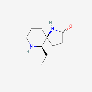 molecular formula C10H18N2O B8109131 (5S,6R)-6-Ethyl-1,7-diazaspiro[4.5]decan-2-one 