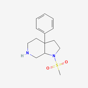 molecular formula C14H20N2O2S B8109153 1-(Methylsulfonyl)-3A-Phenyloctahydro-1H-Pyrrolo[2,3-C]Pyridine 