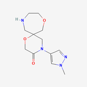 molecular formula C12H18N4O3 B8109157 4-(1-Methyl-1H-Pyrazol-4-Yl)-1,8-Dioxa-4,11-Diazaspiro[5.6]Dodecan-3-One 