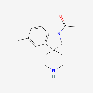molecular formula C15H20N2O B8109181 1-(5-Methylspiro[indoline-3,4'-piperidin]-1-yl)ethanone 