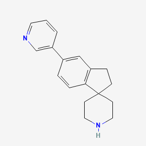 molecular formula C18H20N2 B8109191 5-(Pyridin-3-yl)-2,3-dihydrospiro[indene-1,4'-piperidine] 