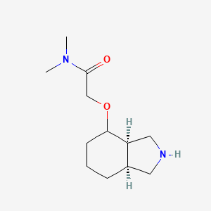 molecular formula C12H22N2O2 B8109201 rel-N,N-dimethyl-2-((3aR,7aS)-octahydro-1H-isoindol-4-yloxy)acetamide 