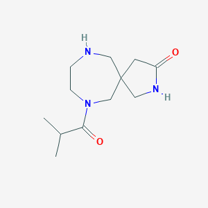 molecular formula C12H21N3O2 B8109227 7-Isobutyryl-2,7,10-triazaspiro[4.6]undecan-3-one 