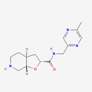 molecular formula C14H20N4O2 B8109241 rel-(2R,3aS,7aS)-N-((5-methylpyrazin-2-yl)methyl)octahydrofuro[2,3-c]pyridine-2-carboxamide 