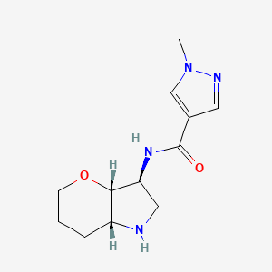 molecular formula C12H18N4O2 B8109277 1-Methyl-N-((3S,3As,7Ar)-Octahydropyrano[3,2-B]Pyrrol-3-Yl)-1H-Pyrazole-4-Carboxamide 