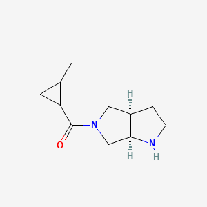 molecular formula C11H18N2O B8109302 (cis-Hexahydropyrrolo[3,4-b]pyrrol-5(1H)-yl)(2-methylcyclopropyl)methanone 