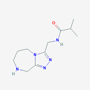 molecular formula C11H19N5O B8109324 N-((6,7,8,9-Tetrahydro-5H-[1,2,4]Triazolo[4,3-A][1,4]Diazepin-3-Yl)Methyl)Isobutyramide 