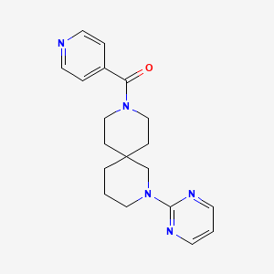 molecular formula C19H23N5O B8109331 Pyridin-4-yl(2-(pyrimidin-2-yl)-2,9-diazaspiro[5.5]undecan-9-yl)methanone 