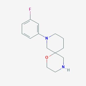 molecular formula C14H19FN2O B8109338 8-(3-Fluorophenyl)-1-oxa-4,8-diazaspiro[5.5]undecane 