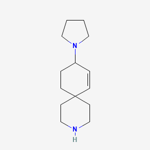 molecular formula C14H24N2 B8109357 9-(Pyrrolidin-1-Yl)-3-Azaspiro[5.5]Undec-7-Ene 