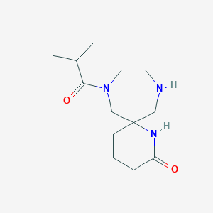 molecular formula C13H23N3O2 B8109372 8-Isobutyryl-1,8,11-Triazaspiro[5.6]Dodecan-2-One 