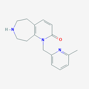 molecular formula C16H19N3O B8109394 1-[(6-methylpyridin-2-yl)methyl]-6,7,8,9-tetrahydro-5H-pyrido[2,3-d]azepin-2-one 